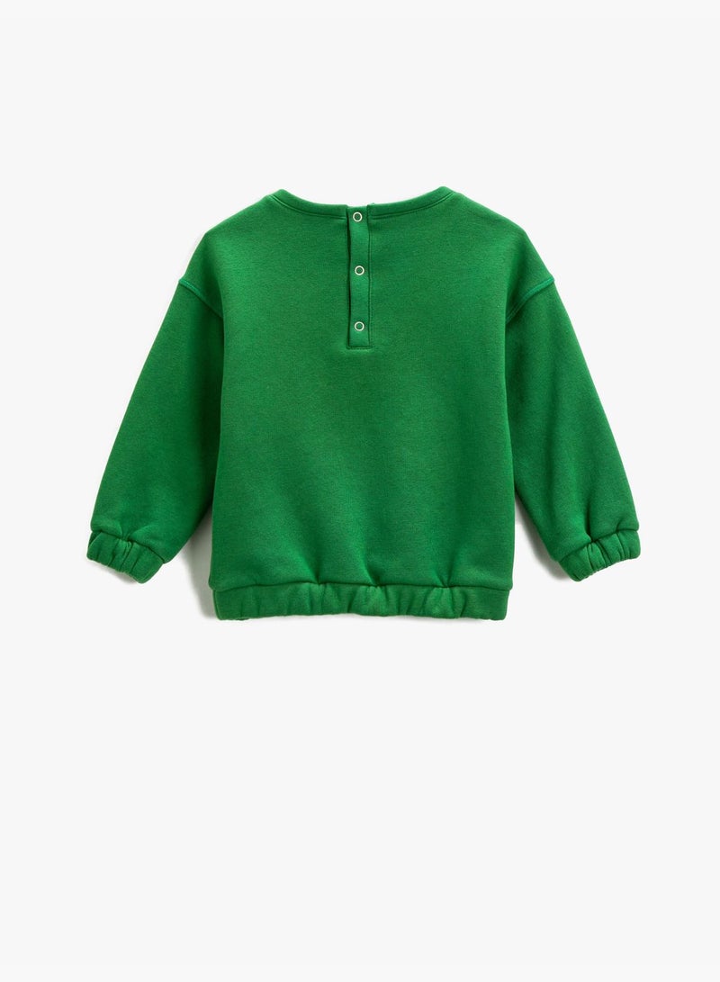 Teddy Applique Detail Sweatshirt