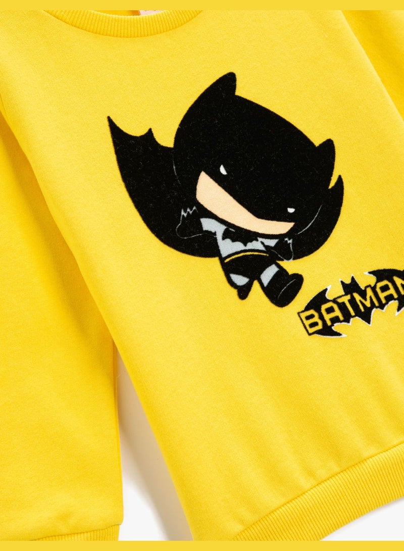 Batman Printed Sweatshirt Licensed Long Sleeves Cotton