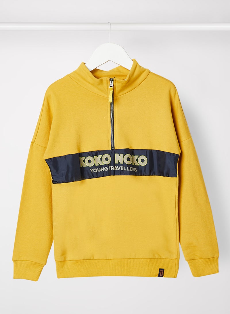 Kids/Teen Zipper Sweatshirt Yellow