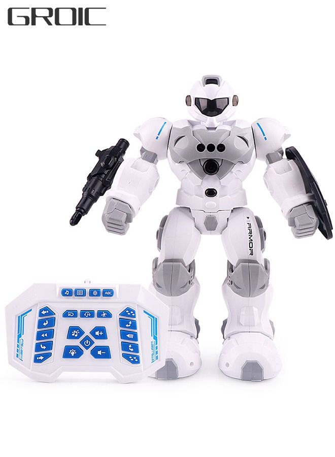 RC Robot Toys for Kids, Large Programmable Remote Control Smart Walking Dancing Robot Toy Gift with Gesture & Sensing for Kids