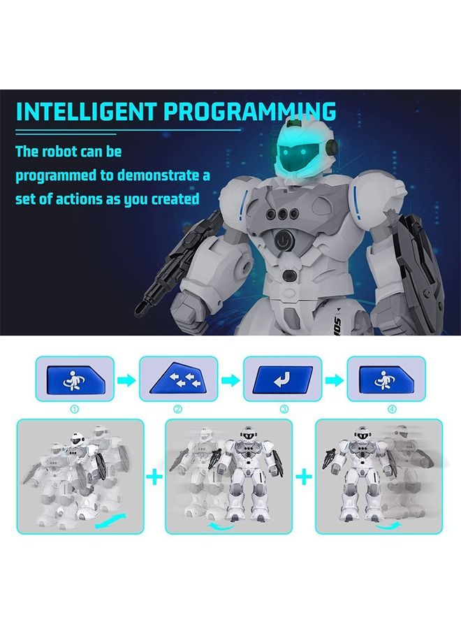 RC Robot Toys for Kids, Large Programmable Remote Control Smart Walking Dancing Robot Toy Gift with Gesture & Sensing for Kids