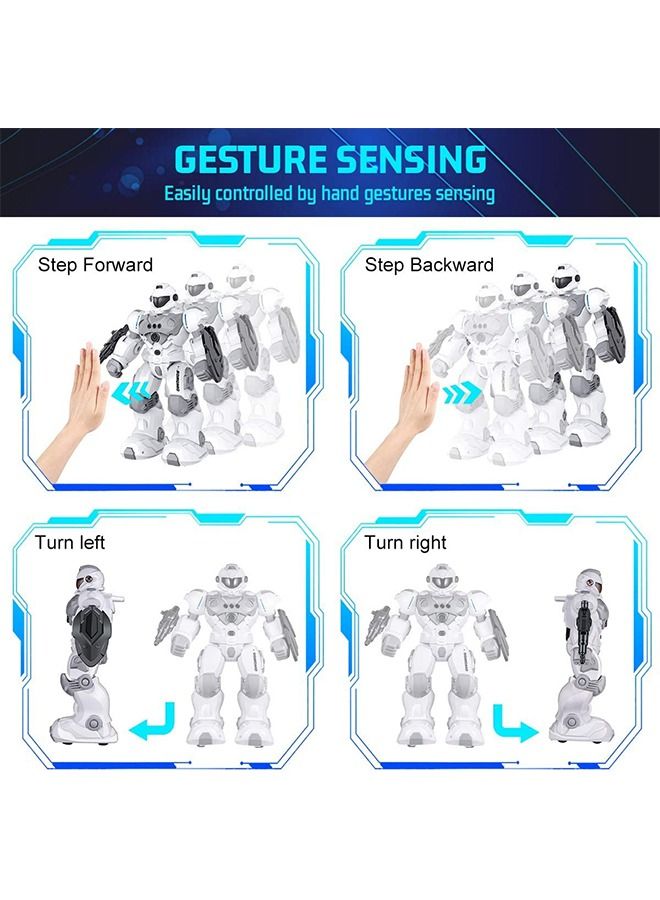 RC Robot Toys for Kids, Large Programmable Remote Control Smart Walking Dancing Robot Toy Gift with Gesture & Sensing for Kids