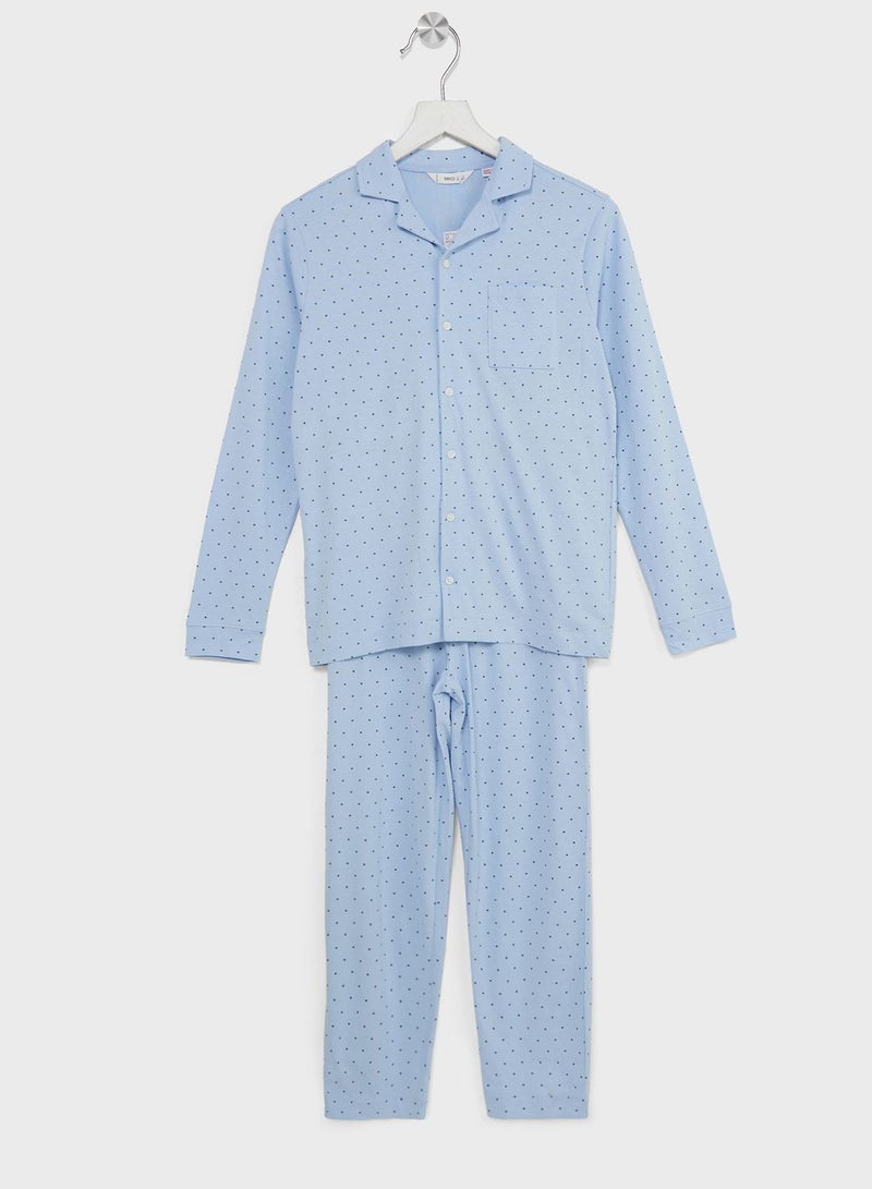 Kids Polka Dot Pyjama Set
