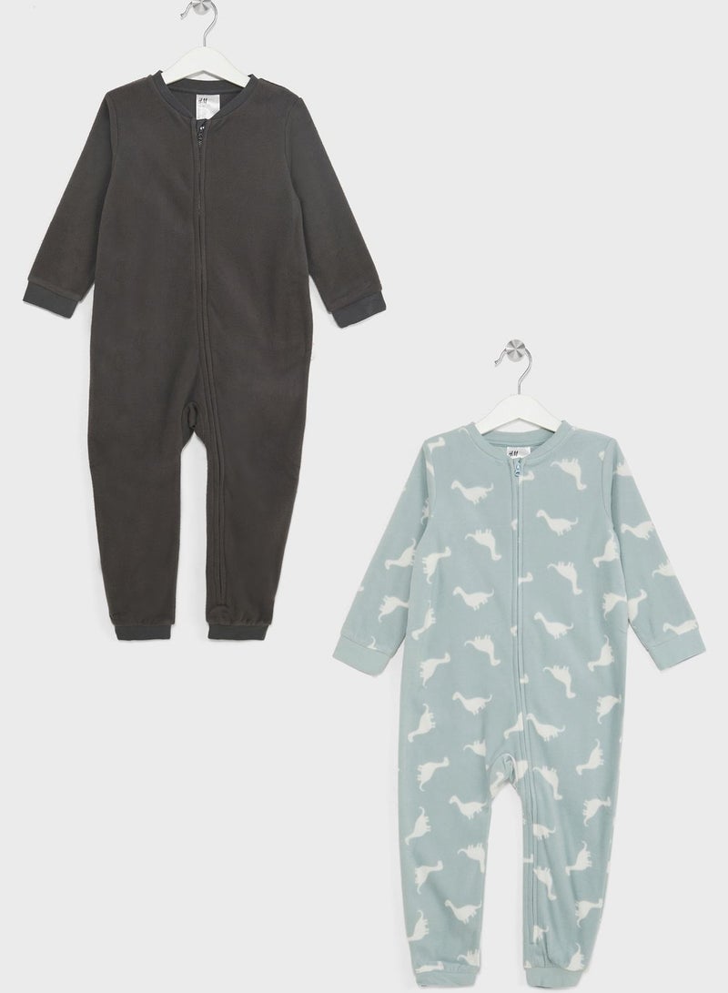 Infant 2 Pack Assorted Sleepsuits