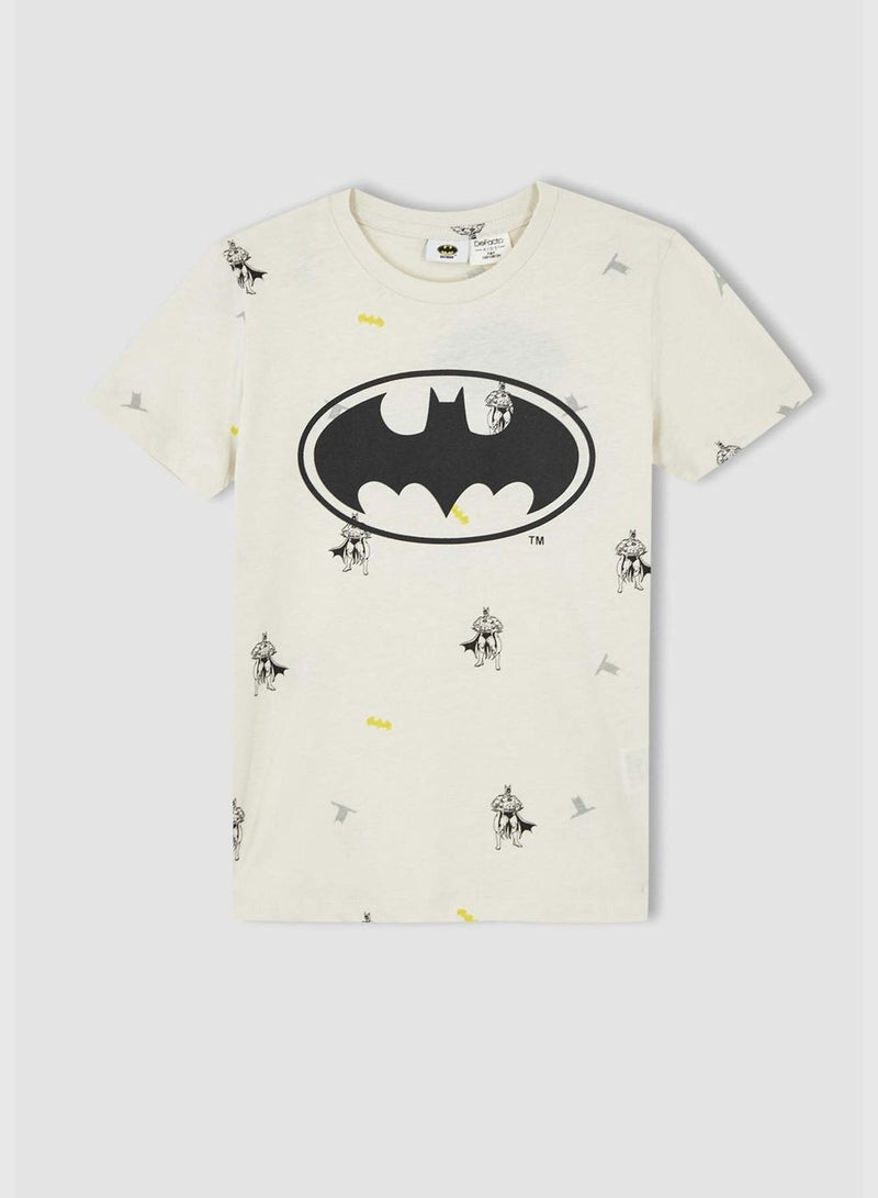 Regular Fit Short Sleeve Batman Print Pyjama Set