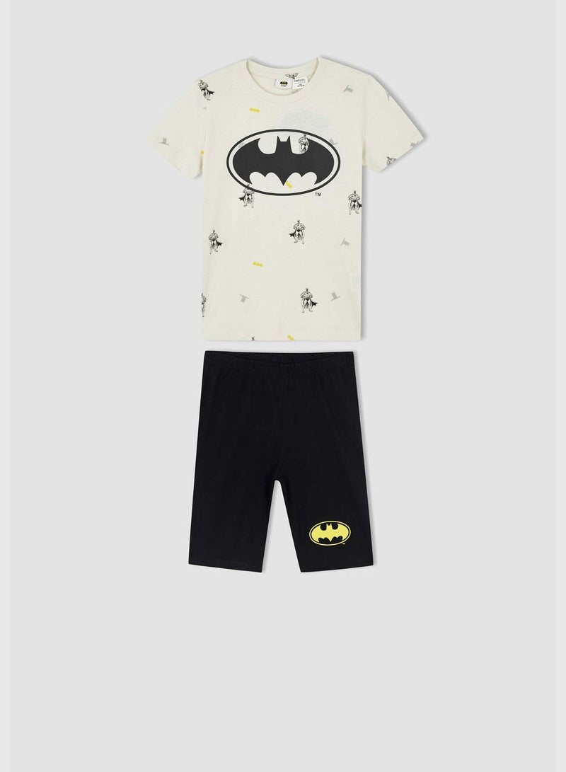 Regular Fit Short Sleeve Batman Print Pyjama Set