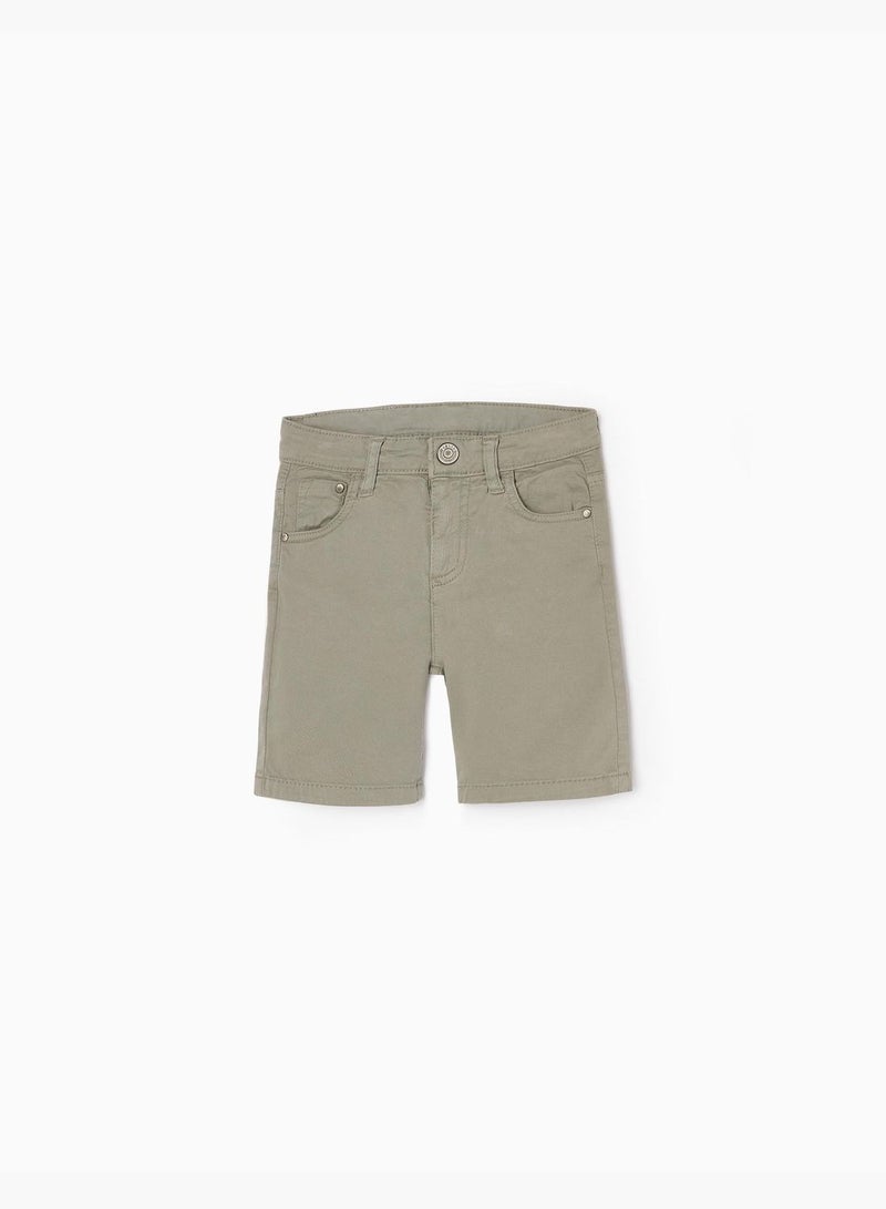 Zippy Midi Cotton Twill Shorts For Boys