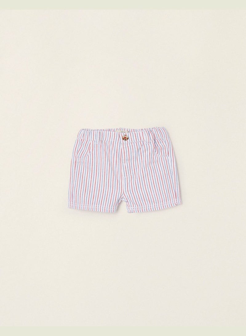 Zippy Striped Cotton Shorts for Newborns