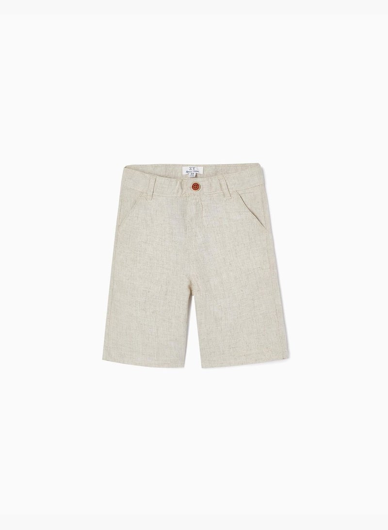 Zippy Shorts With Linen For Boys