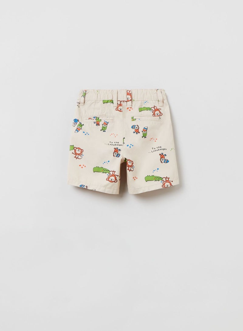 OVS Cotton Shorts With Belt