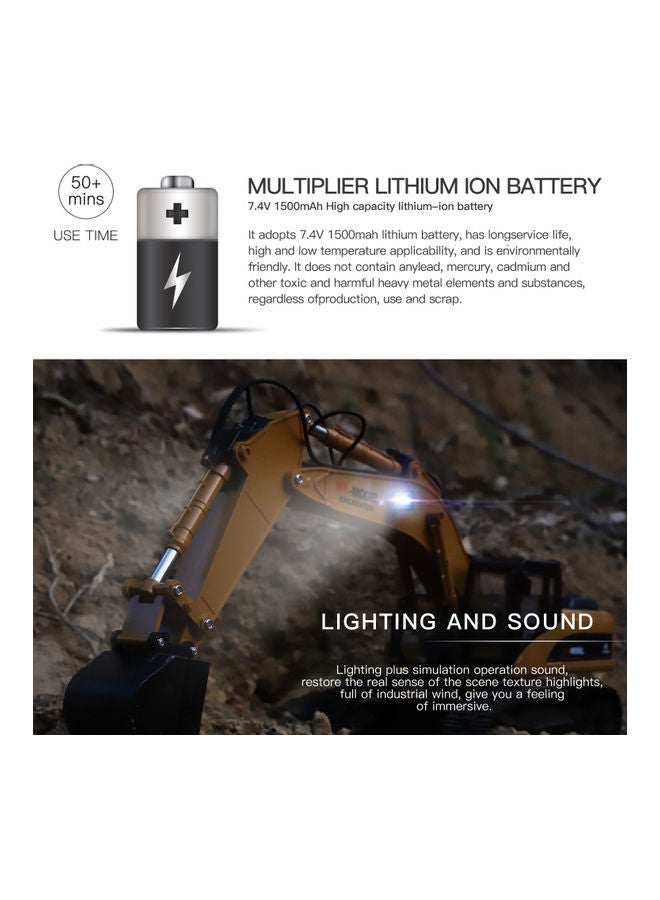 1:16 Scale Remote Control Excavator Toy