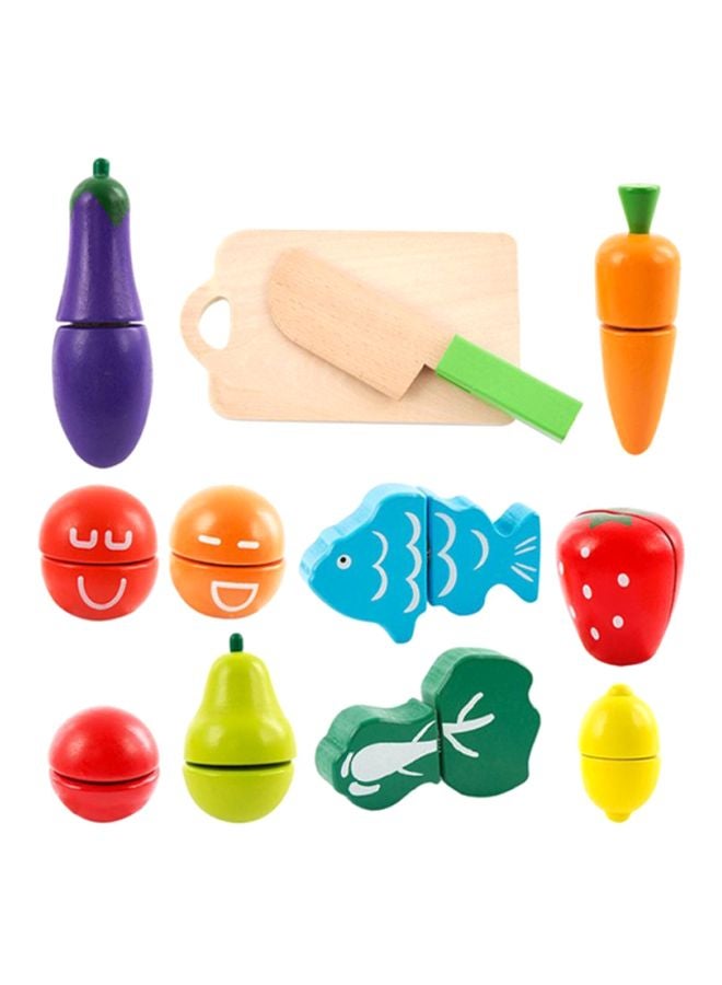 Wooden Kitchen Fruit And Vegetable Pretend Play Toys