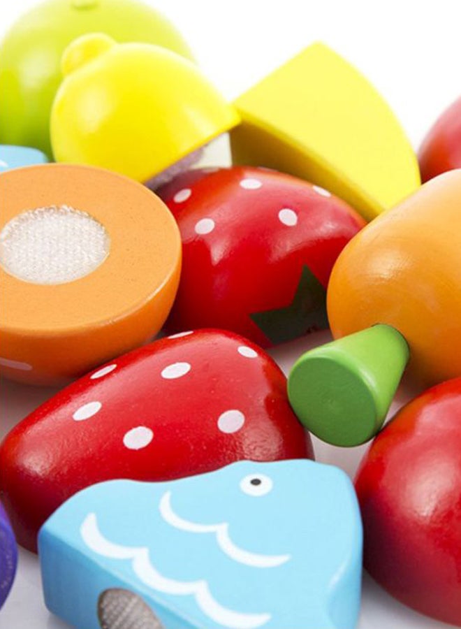 Wooden Kitchen Fruit And Vegetable Pretend Play Toys