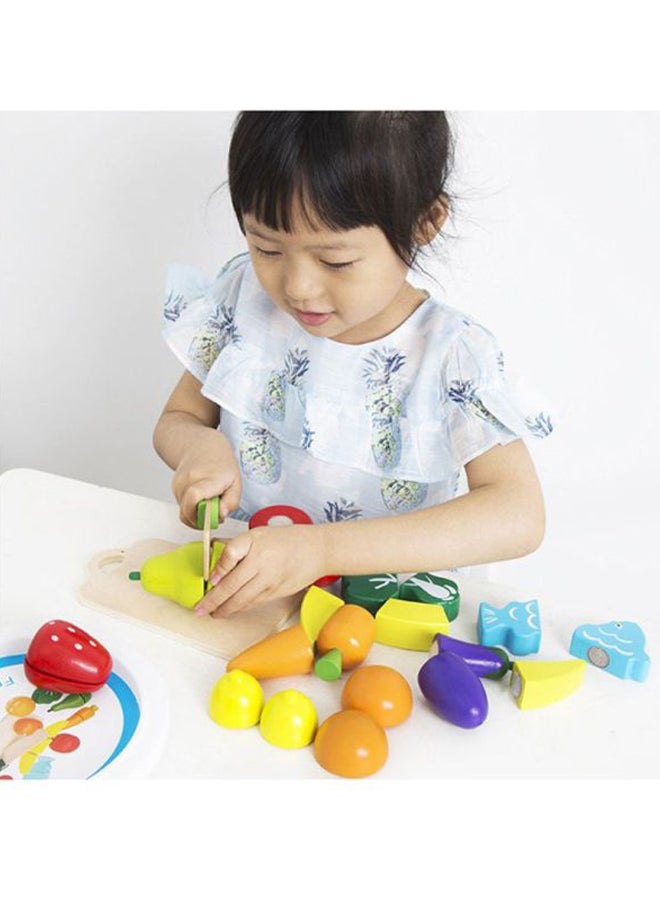 Wooden Kitchen Fruit And Vegetable Pretend Play Toys