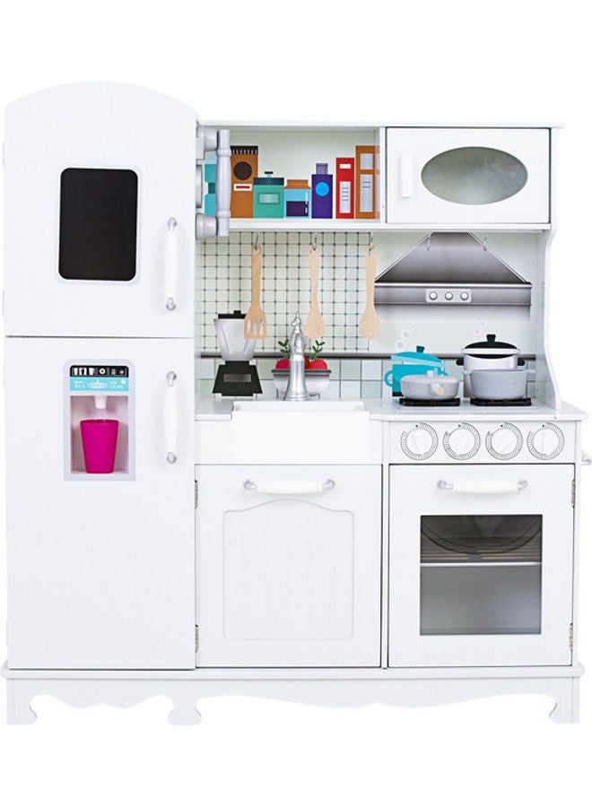 Kids Modular Kitchen Playset - White 95x30x103cm