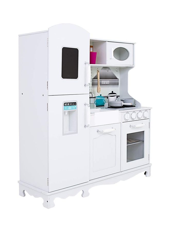 Kids Modular Kitchen Playset - White 95x30x103cm