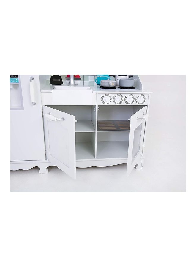 Kids Modular Kitchen Playset - White 95x30x103cm