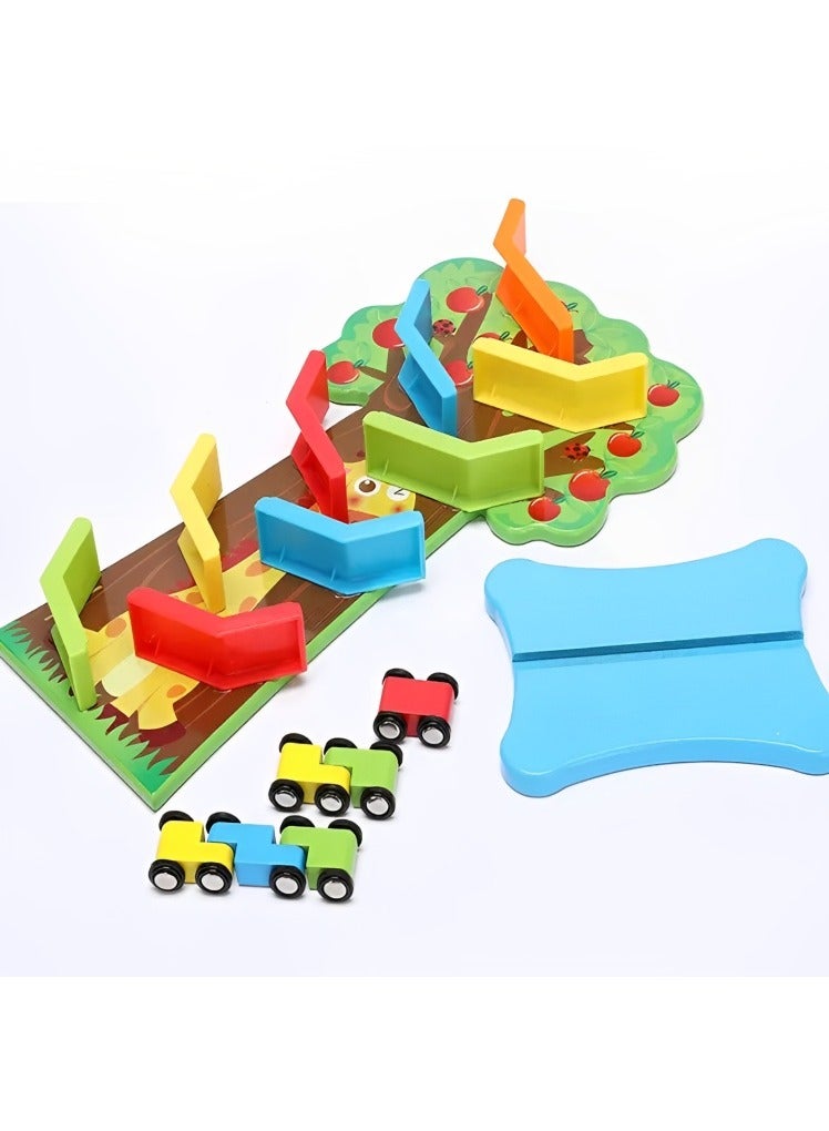 Wooden Car Ramps Race 9-Level Toy Car Ramp Race Track, Toddler Race Car Ramp Set, Early Developmental Toys, Great Gift for Boys and Girls