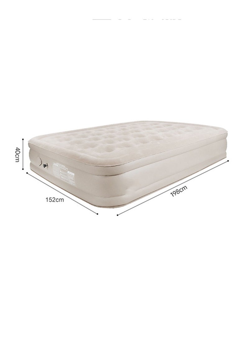 Air Bed Inflatable Inflatable Mattress Quick Self Inflation Deflation Air Mattress Blow Up Bed for Home Portable Camping Travel 198*152*40cm