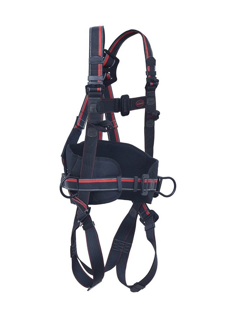 Karam PN 42 Tower Climbing Harness with 4 Adjustment & 3 Attachment Points Black/Red M-L