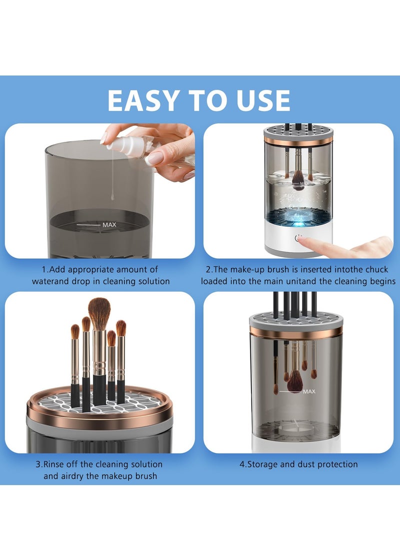 Electric Makeup Brush Cleaner Machine, USB Make up Brush Cleaner, Portable Electric Makeup Brush Cleaner, Makeup Brush Cleaner Machine with Makeup Brush Cleaner Mat for All Size Makeup Brush