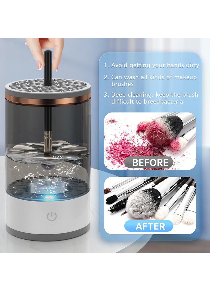 Electric Makeup Brush Cleaner Machine, USB Make up Brush Cleaner, Portable Electric Makeup Brush Cleaner, Makeup Brush Cleaner Machine with Makeup Brush Cleaner Mat for All Size Makeup Brush
