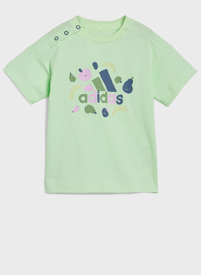 Infants Essentials Allover Printed T-Shirt Set