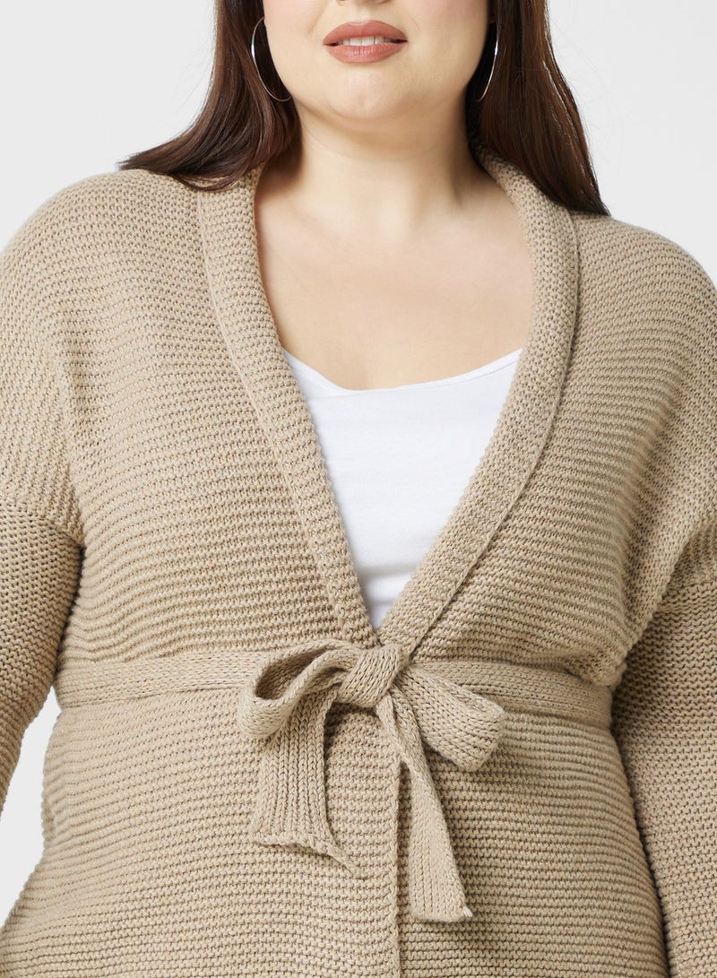 Oversized Tie Waist Cardigan