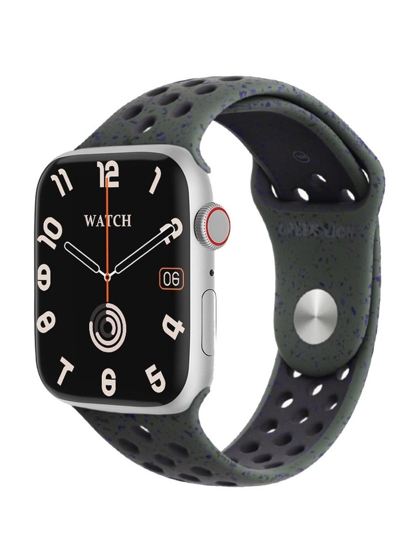 Ultimate Smart Watch / Bluetooth Call / Double Tap Function / Multiple NFC / Always on Display / 10 Days Standby / Blood Oxygen / Sleep Monitor / Games / Bedside Lamp mode / Heart Rate - Silver