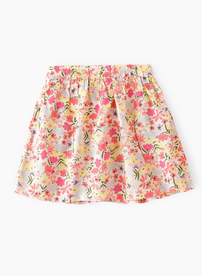 Sunny Swirls: Girls' Flowy Viscose Skirt Breezy Fun & Springtime Flair