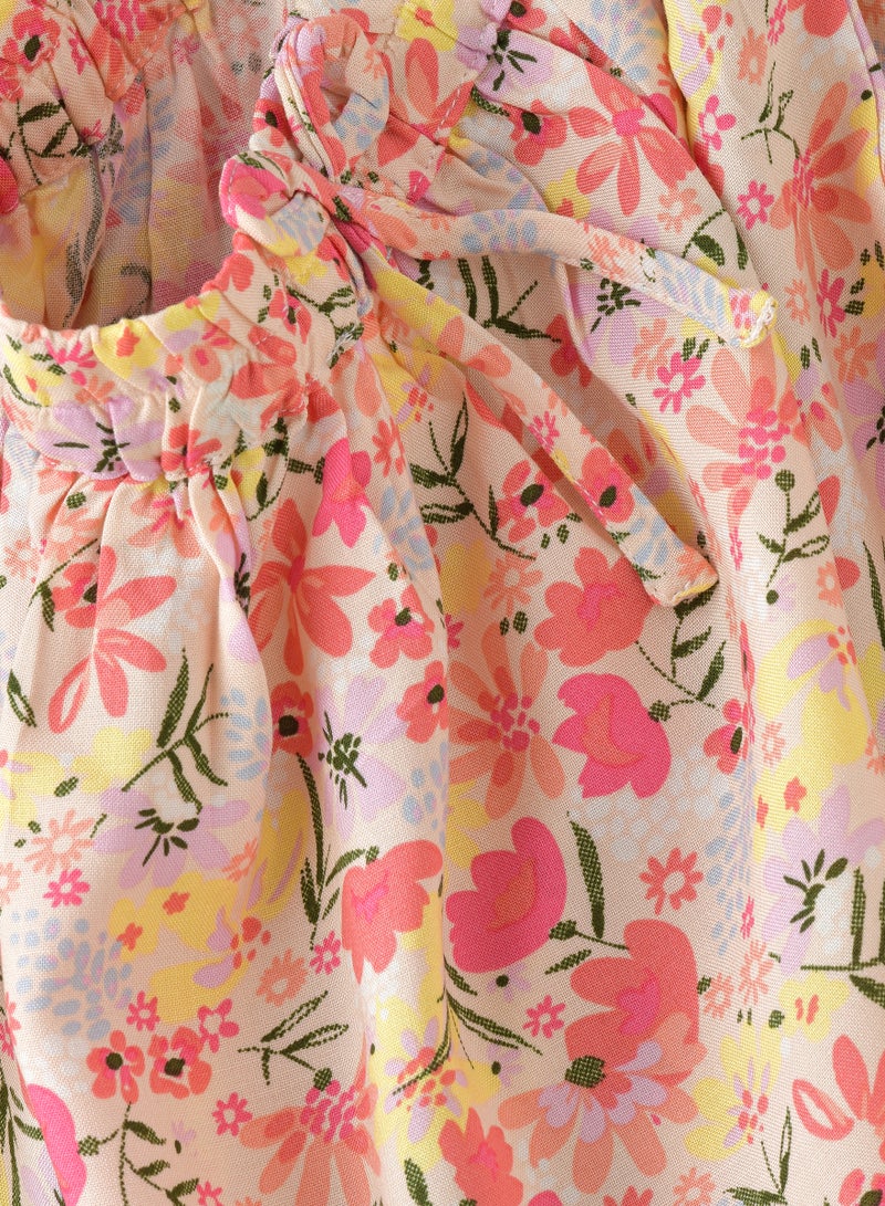 Sunny Swirls: Girls' Flowy Viscose Skirt Breezy Fun & Springtime Flair