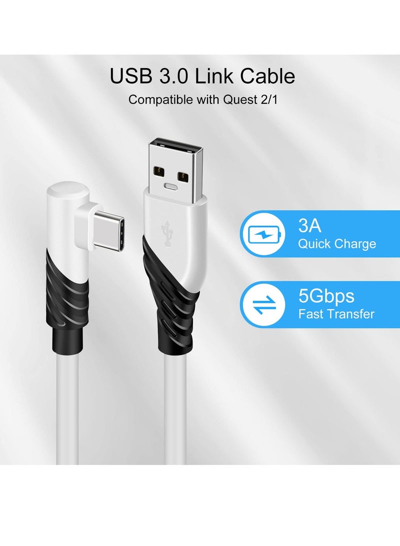 Link Cable for Quest 2/Quest VR Devices - 10 FT High Speed Data Transfer USB 3.0 to USB C Cable, Connects to Gaming PC for Steam VR Games