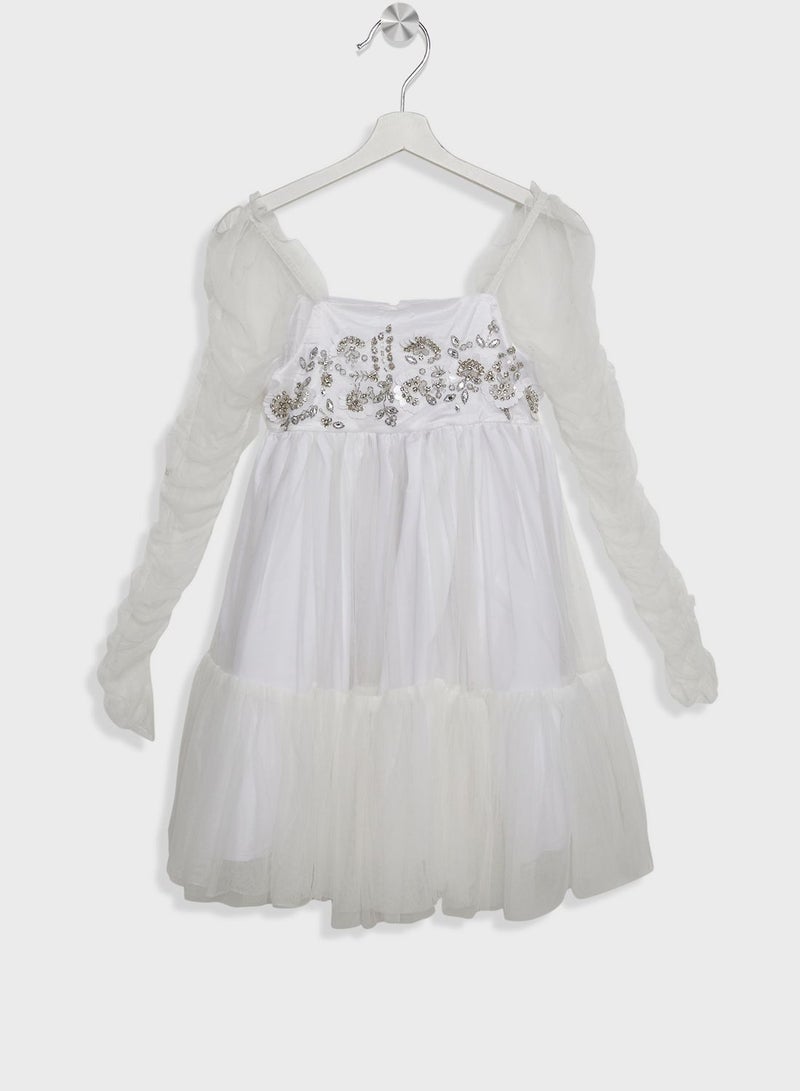 Kids Embry Tulle Midi Dress