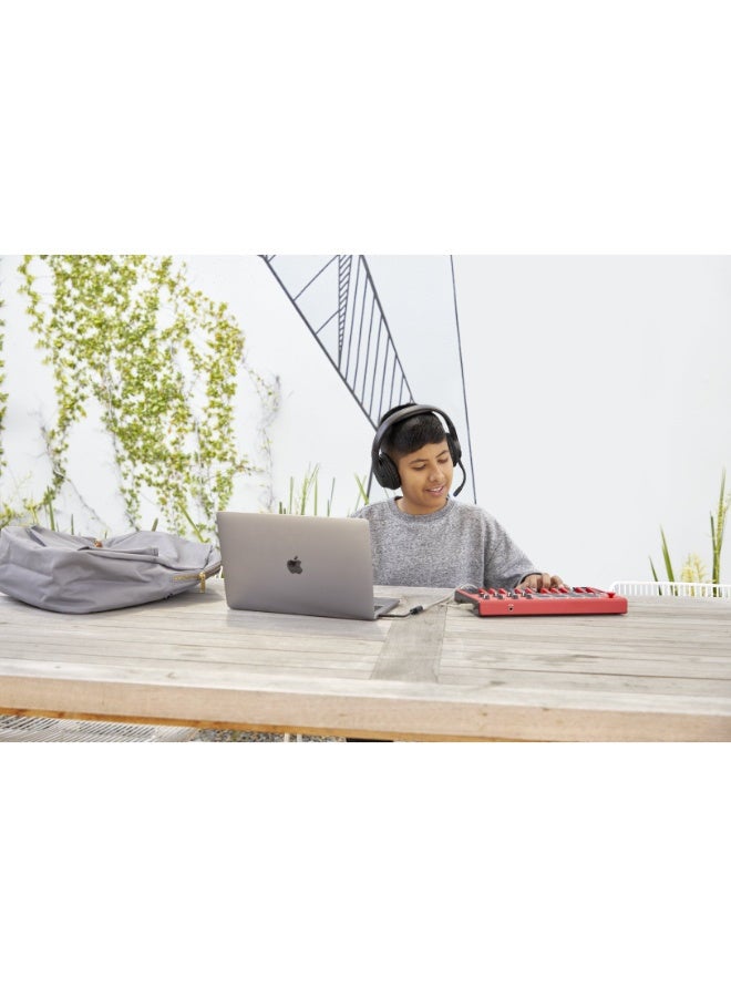 SoundForm Inspire Kids Over Ear Bluetooth Headset Volume Safe 85dB, 35Hrs Playtime, USB-C Fast Charging, Wired/Wireless Use, For Music And On-Line Class, Works W/ Apple, Samsung, HP Black