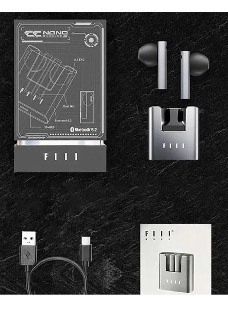 FIIL CC Nano TWS Bluetooth 5.2 Dual Earphones AI Noise Canceling True Wireless Earphone Fast Charging ENC Headset