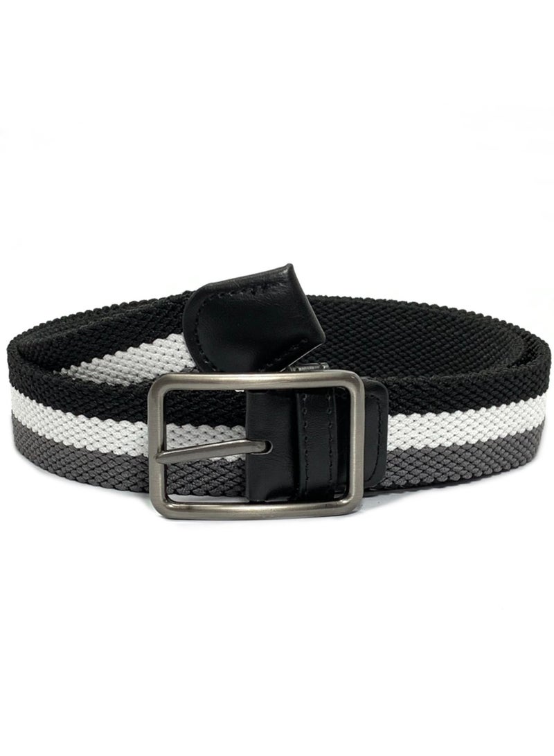 Classic Milano® Braided Canvas Woven Elastic Stretch Belt for Men/Women/Junior with Multicolored Belt men Enclosed in an Elegant Gift Box by Milano Leather