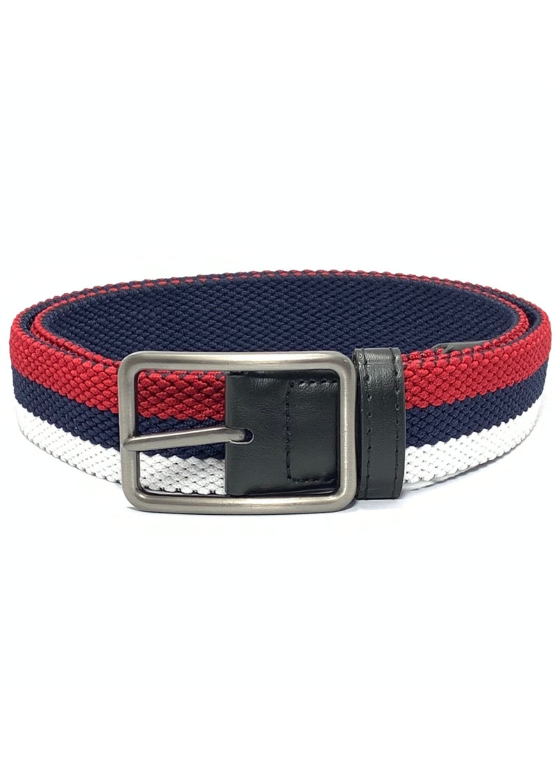 Classic Milano® Braided Canvas Woven Elastic Stretch Belt for Men/Women/Junior with Multicolored Belt men Enclosed in an Elegant Gift Box by Milano Leather