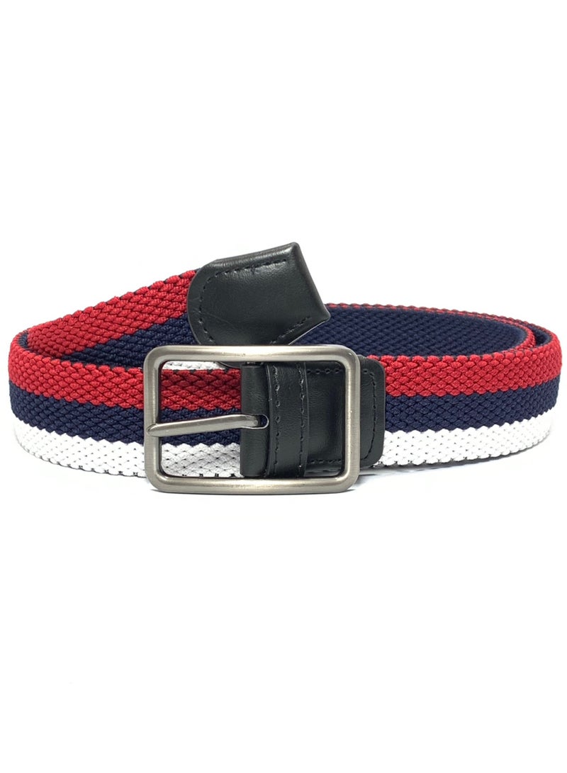 Classic Milano® Braided Canvas Woven Elastic Stretch Belt for Men/Women/Junior with Multicolored Belt men Enclosed in an Elegant Gift Box by Milano Leather