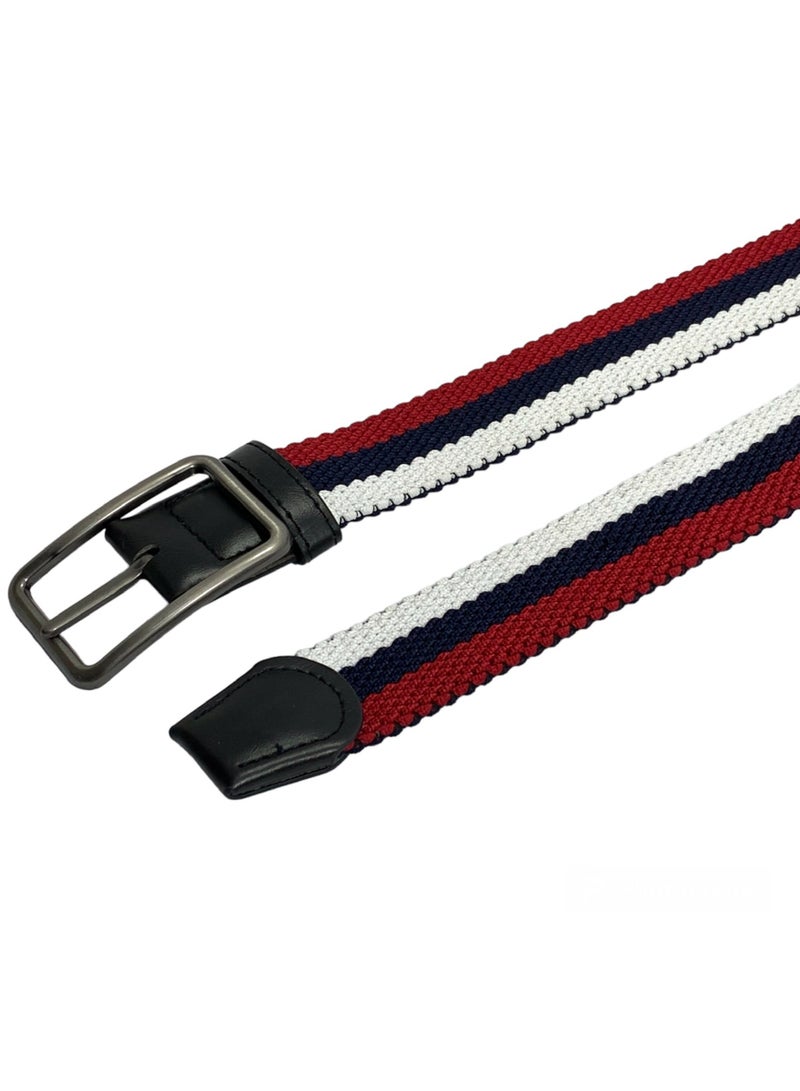 Classic Milano® Braided Canvas Woven Elastic Stretch Belt for Men/Women/Junior with Multicolored Belt men Enclosed in an Elegant Gift Box by Milano Leather