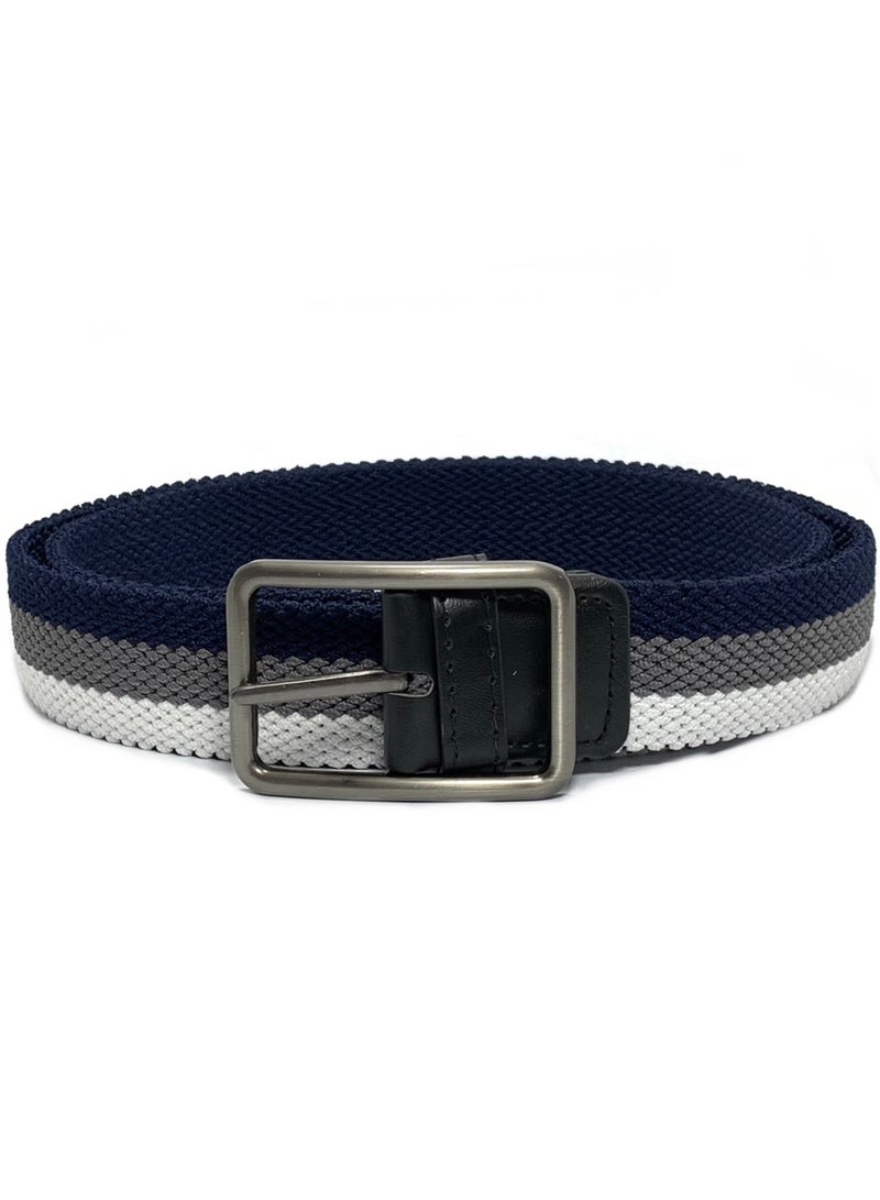 Classic Milano® Braided Canvas Woven Elastic Stretch Belt for Men/Women/Junior with Multicolored Belt men Enclosed in an Elegant Gift Box by Milano Leather