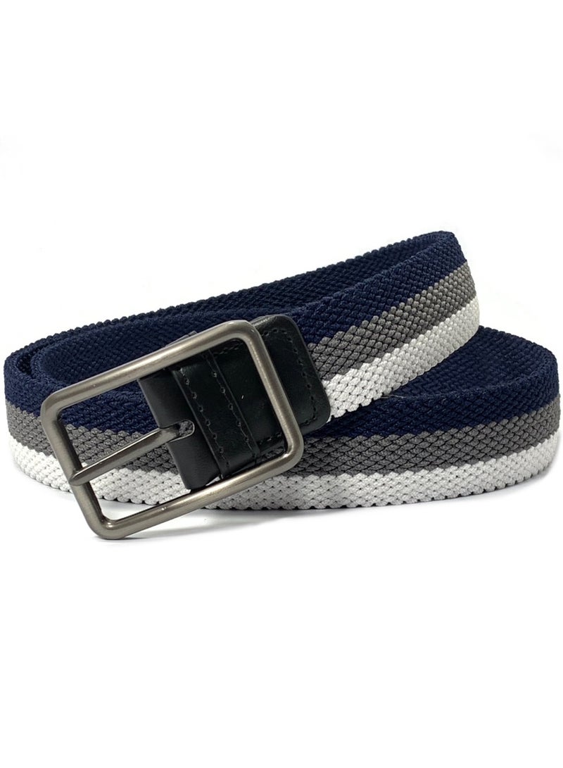 Classic Milano® Braided Canvas Woven Elastic Stretch Belt for Men/Women/Junior with Multicolored Belt men Enclosed in an Elegant Gift Box by Milano Leather