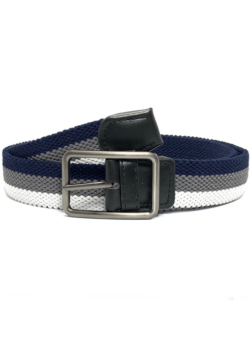 Classic Milano® Braided Canvas Woven Elastic Stretch Belt for Men/Women/Junior with Multicolored Belt men Enclosed in an Elegant Gift Box by Milano Leather