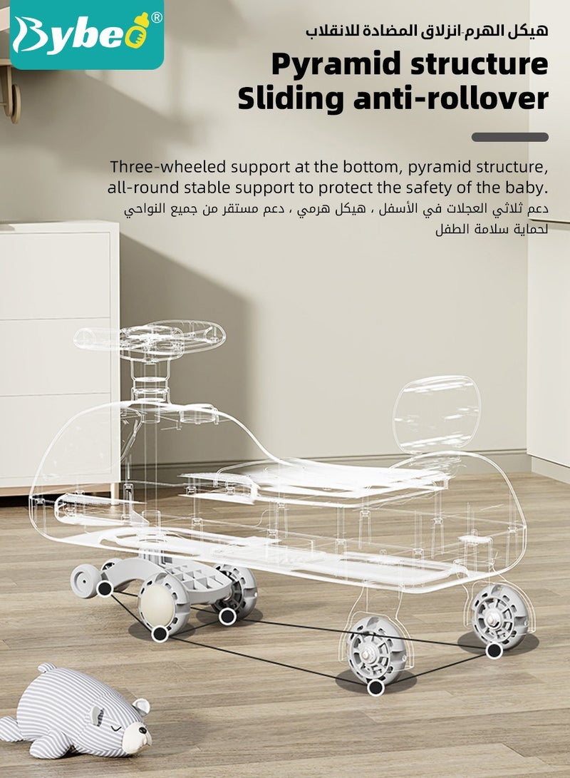 Ride on Car for Kids, Extended Baby Swing Car, Magic Baby Cars for 1-6 Years Boys Girls, Ride-On Toys for Kids Toddlers, Twister with Silent Wheels, Light, Music and Backrest, for Riding with Parents
