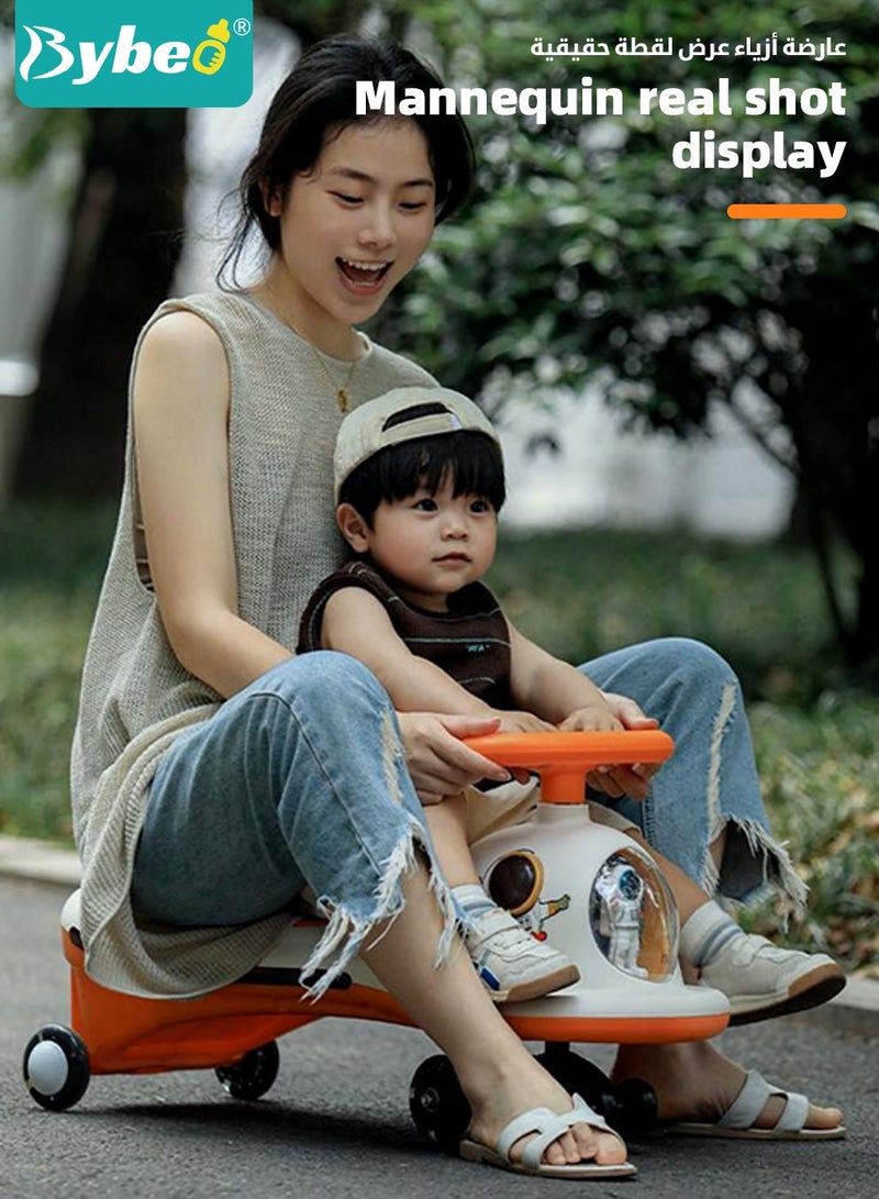 Ride on Car for Kids, Extended Baby Swing Car, Magic Baby Cars for 1-6 Years Boys Girls, Ride-On Toys for Kids Toddlers, Twister with Silent Wheels, Light, Music and Backrest, for Riding with Parents