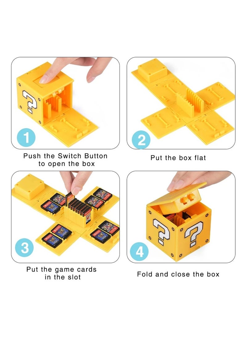 16 Slots Foldable Game Cards Cube Box for Switch Game Card Portable Collect Box Switch/Lite/OLED Game Card Storage Box