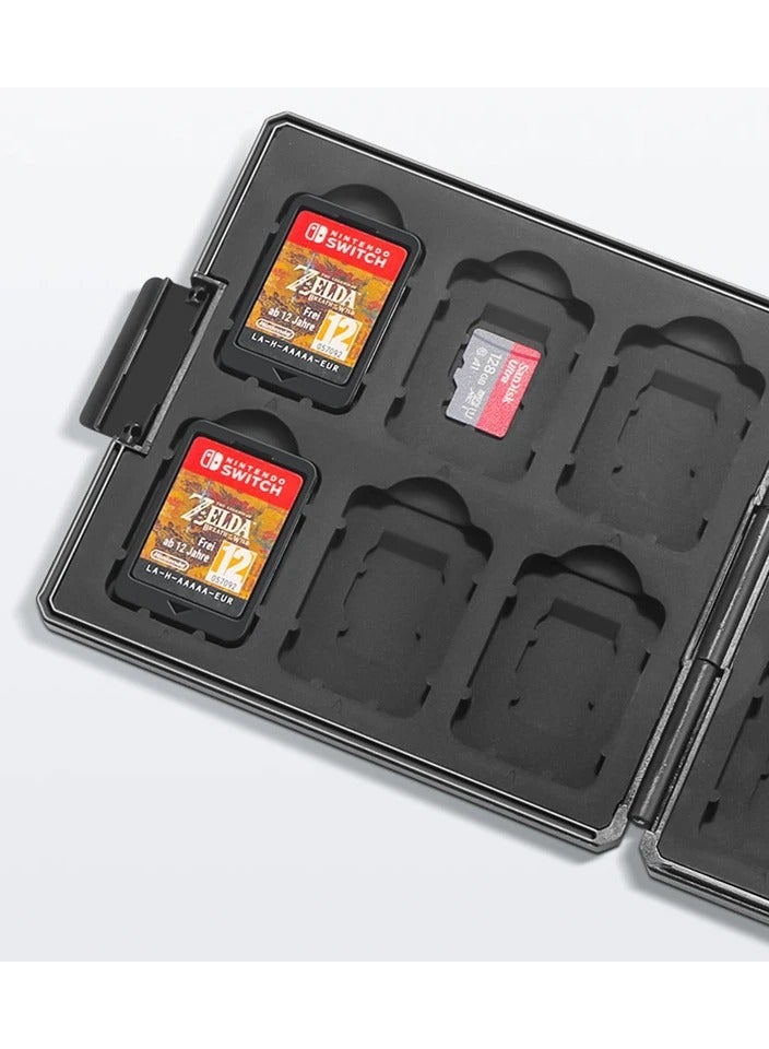 12 in 1 for Switch OLED Hard Game Card Case Storage Box Game Cartridge Case for NS Switch Games for Micro SD Memory Cards