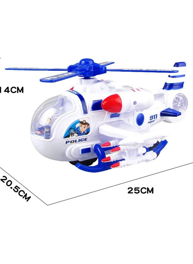 Helicopter Aircraft Toys Made Toy With Lights Realistic Sound Bump and Go Helicopter Toys For Boys & Girls Aircraft Made With Durable Material Airplane Toy For Gift Perfect Kids Helicopter