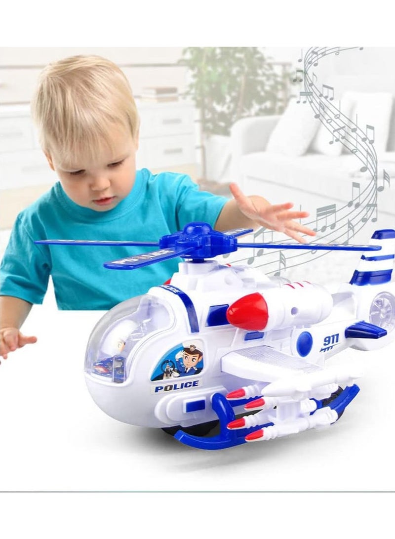 Helicopter Aircraft Toys Made Toy With Lights Realistic Sound Bump and Go Helicopter Toys For Boys & Girls Aircraft Made With Durable Material Airplane Toy For Gift Perfect Kids Helicopter