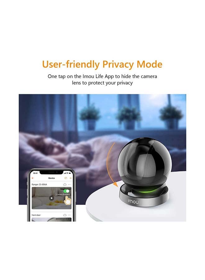 Ranger Pro Indoor Wi-Fi Home Security Camera 1080P With Night Vision/Smart Tracking/Privacy Mask/2-Way Audio/Instant Alarm Notifications With App Control