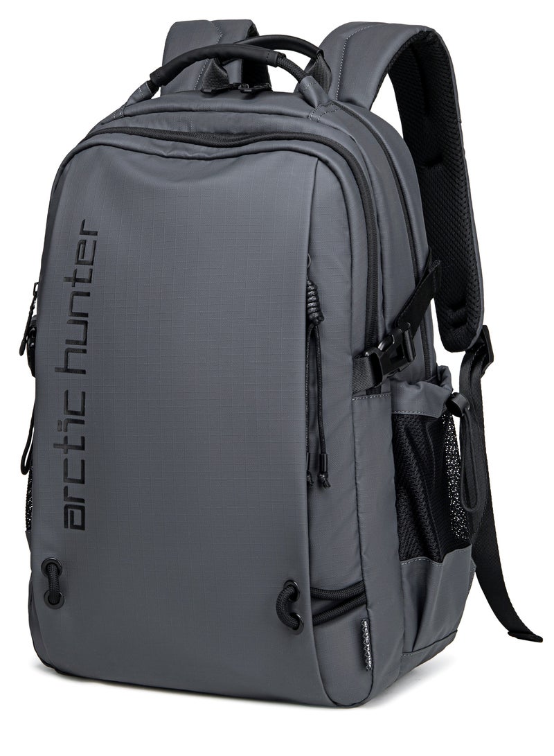 Travel Backpack 15.6 Inch Laptop Backpack For Men Lightweight Water Resistant Business Travel Laptop Bag Computer Bag Purse for Commuting College For Men & Women B00530 Grey
